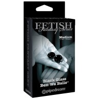 Fetish Fantasy Limited Edition Black Glass Ben-Wa Balls - Medium