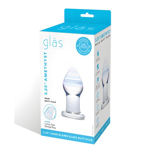 Glas Amethyst Rain Butt Plug