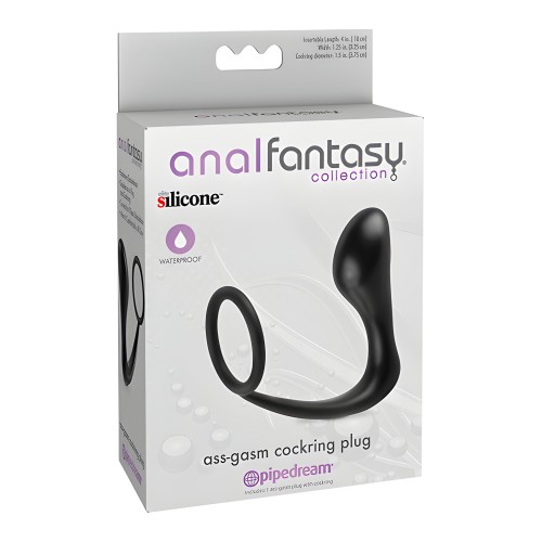 Anal Fantasy Collection Ass Gasm Cockring Plug - Negro