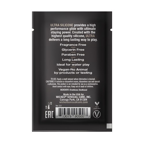 Lubricante Ultra a Base de Silicona Wicked Sensual Care - .1 oz