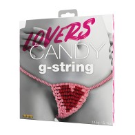 Tanga de Corazón de Caramelo del Amante - Diversión Comestible