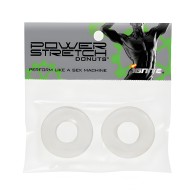 Ignite Power Stretch Donut Cock Ring - Clear Pack of 2