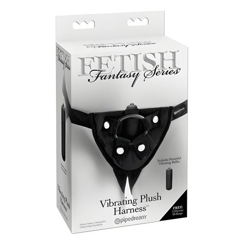 Fetish Fantasy Vibrating Plush Harness - Black