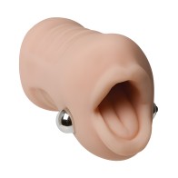 Vibrating Deep Throat Sucker - Ivory