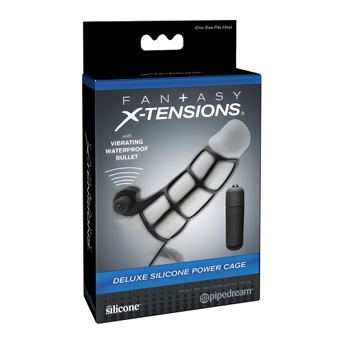 Fantasy X-tensions Deluxe Silicone Power Cage - Black