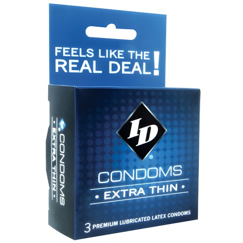 ID Condones Extra Finos - Caja de 3