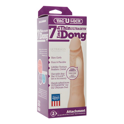 Dong ULTRASKYN de 7" Vac-U-Lock - Blanco