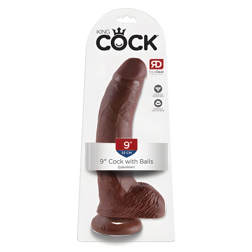 King Cock 9" Dildo - Brown