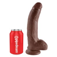 King Cock 9" Dildo - Brown