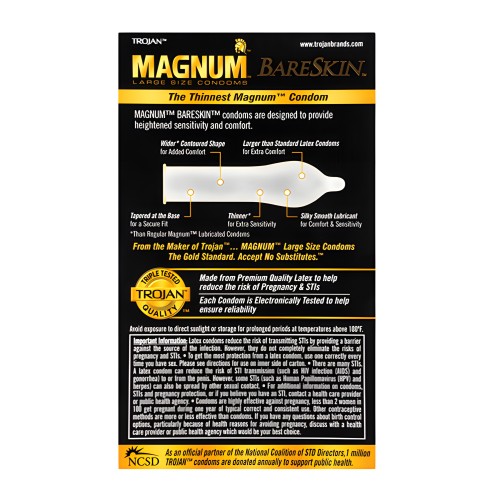 Condones Trojan Magnum Bareskin - Caja de 10