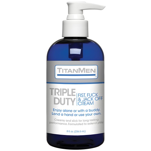 Crema Titanmen Triple Duty Fist, Fuck & Jack Off - Botella de 8 oz