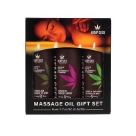 Earthly Body Set de Aceites de Masaje - 2 oz Skinny Dip, Naked in the Woods & Guavalava