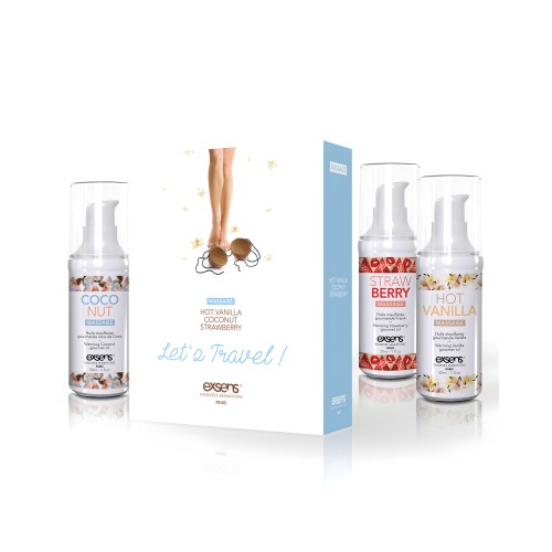 EXSENS of Paris Let's Travel Massage Oil Set