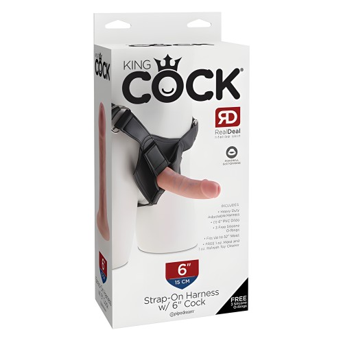 Arnés King Cock con Pene de 6" - Carne