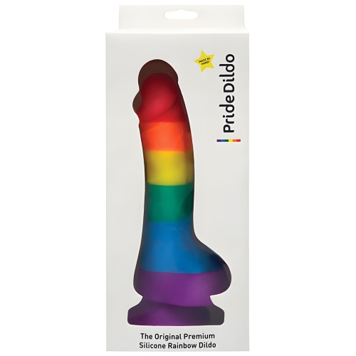 Dildo Pride con Bolas - Arcoíris
