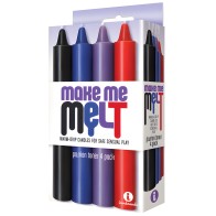 The 9's Make Me Melt Sensual Warm Drip Candles - Passion Tones Pack of 4