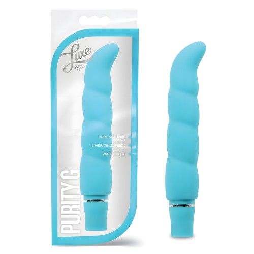 Vibrador de Silicona Blush Luxe Purity G - Aqua