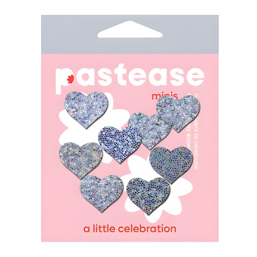 Pastease Mini Corazones Brillantes - Plateado