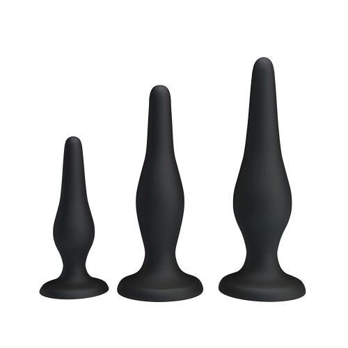 Kit de Mini Plug Anal para Principiantes Pretty Love - Negro Juego de 3