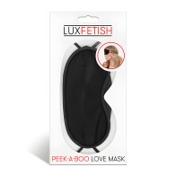 Lux Fetish Peek a Boo Love Mask Black