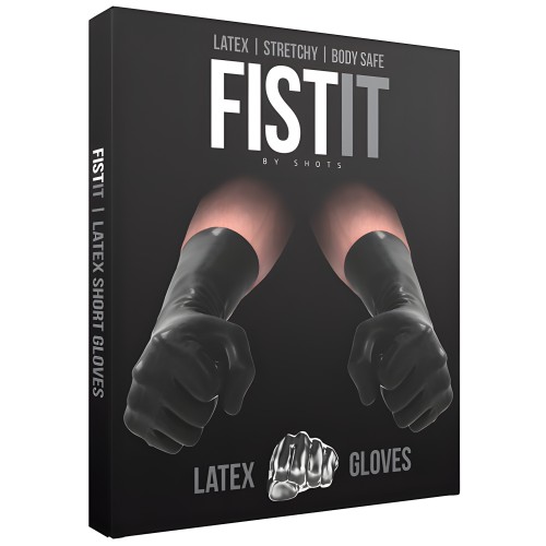 Shots Fist It Latex Gloves - Black