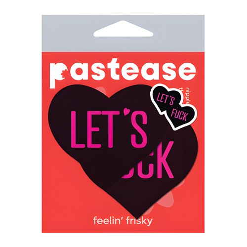 Pastease Let's Fuck Hearts - Black O/S
