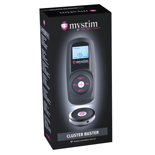 Kit de Inicio eStim Inalámbrico Mystim Cluster Buster - Negro