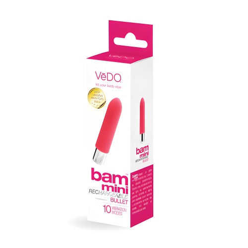 VeDO Bam Mini Vibrador Bullet Recargable - Rosa Coqueta