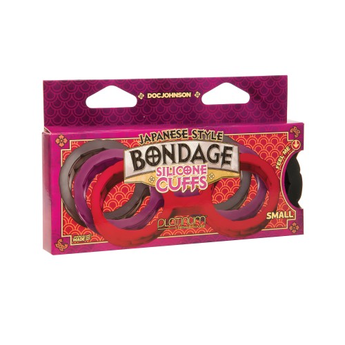 Muñequeras de Silicona para Bondage Japonés - Negro