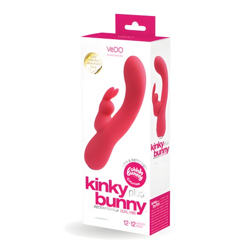 VeDO Kinky Bunny Plus Rechargeable Dual Vibe - Foxy Pink - Vibrators