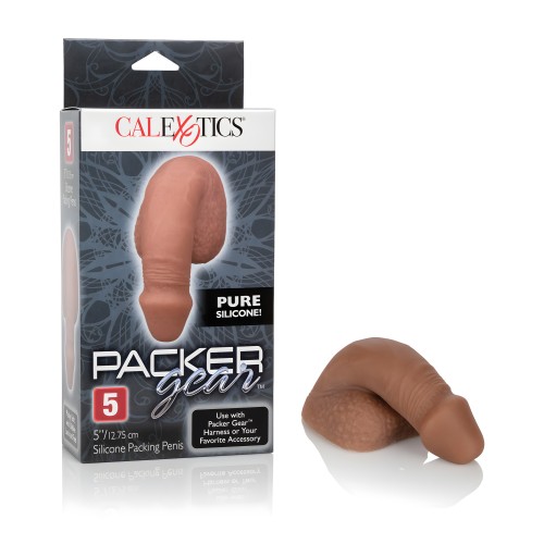 Packer Gear 5" Pene de Silicona - Marrón