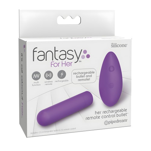 Fantasy For Her Rechargeable Remote Control Bullet - Purple