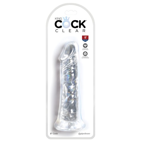 King Cock Traslúcido 8" - Placer Realista