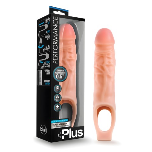 Funda de Silicona Performance Plus 9" Extensor de Pene Carne