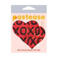 Pastease Glitter XOXO Heart - Red/Black - Fun Accessory
