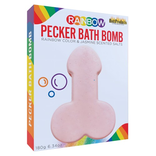 Bomba de Baño en Forma de Pene Arcoíris