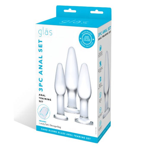 Juego de Entrenamiento Anal de Vidrio de 3 Piezas