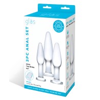 Juego de Entrenamiento Anal de Vidrio de 3 Piezas