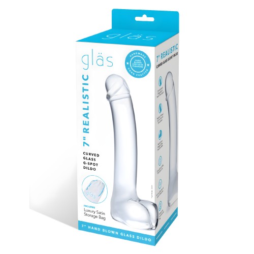 7" Curved Glass G-Spot Dildo
