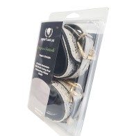 Esposas para Muñecas con Forro de Cuero - Microfibra de Serpiente Blanca
