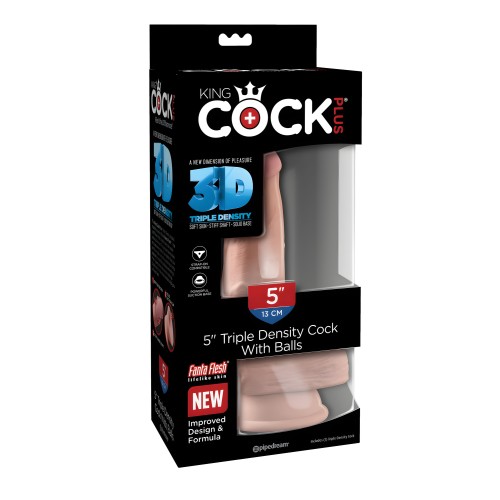 King Cock Plus 5" Triple Density Dildo