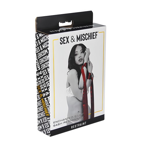 Sex & Mischief Enchanted Sash Restraints - Burgundy