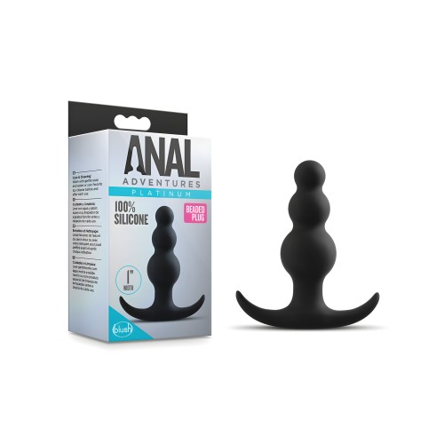 Plug Con Perlas Anal Adventures - Negro
