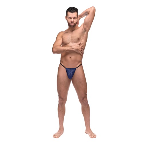 Diamond Mesh Posing Strap Blue O/S