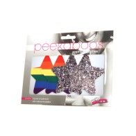 Peekaboos Pride Rainbow Glitter Stars - Pack of 2