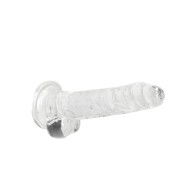 Shots RealRock Crystal Clear Dildo - Realistic & Suction Cup