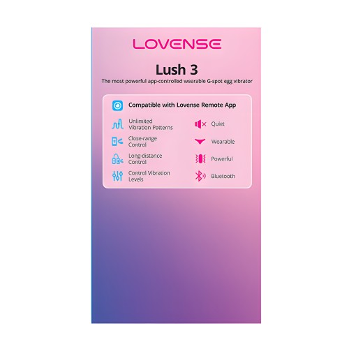 Lovense Lush 3.0 Sound Activated Camming Vibrator - Pink