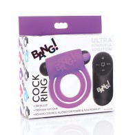 Bang! Vibrating Cock Ring - Purple