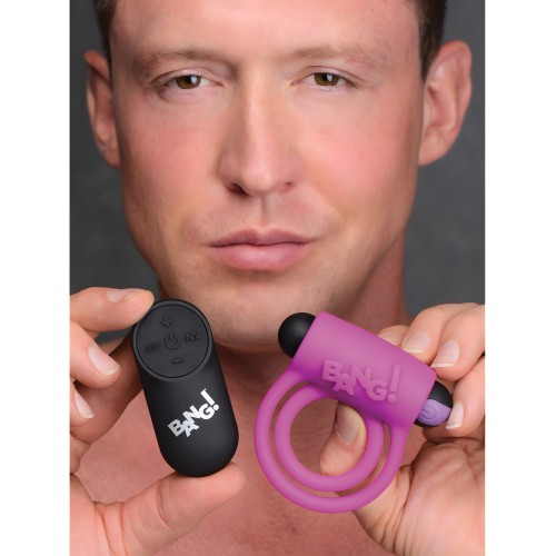 Bang! Vibrating Cock Ring - Purple