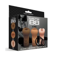 MSTR B8 Conjunto de Stroker con Anillos - Pack Variado de 3 de Happy Ending